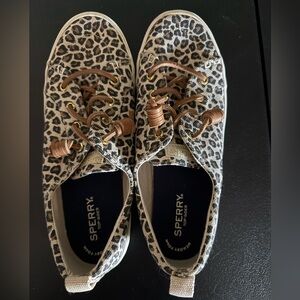 Sperry Leopard Print Crest Vibe Sneakers